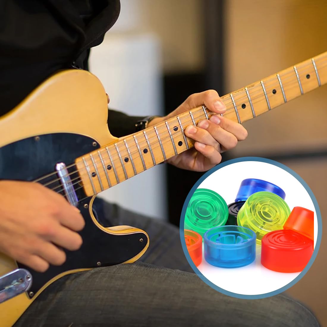 NHP 12 Pcs Pedalera Guitarra,Botones de Pedal de Efecto,Footswitch Topper,Tapones de Protección para Pedal de Guitarra Pedal de Efecto Multicolor Pedalboard Pedalera Multiefectos Guitarra