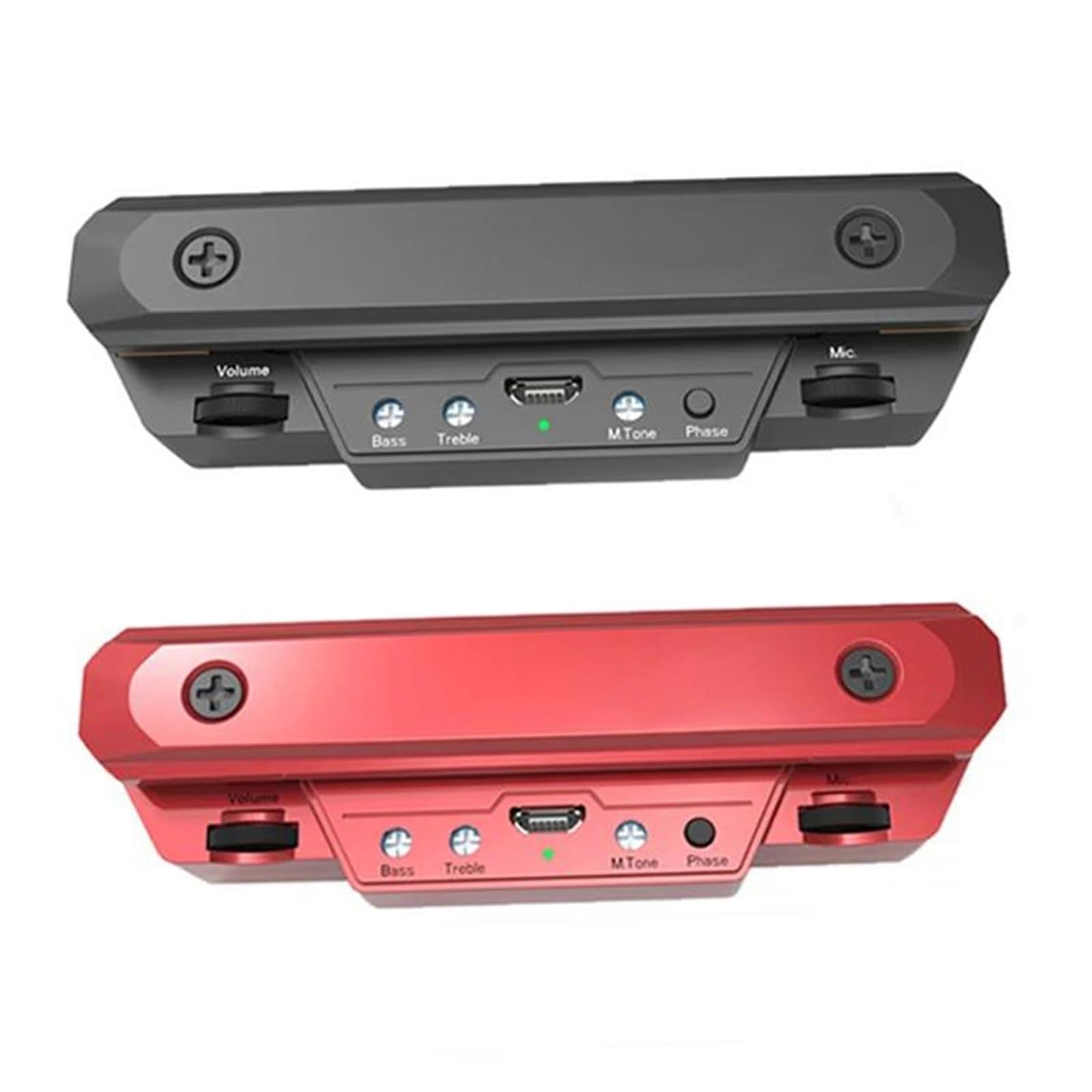 X0 Pickup Per Chitarra Preamplificatore Pickup Per Buca Sonora Con Controllo Del Volume E Del Tono Accessori Per Strumenti Musicali Per Chitarra Acustica(Red)