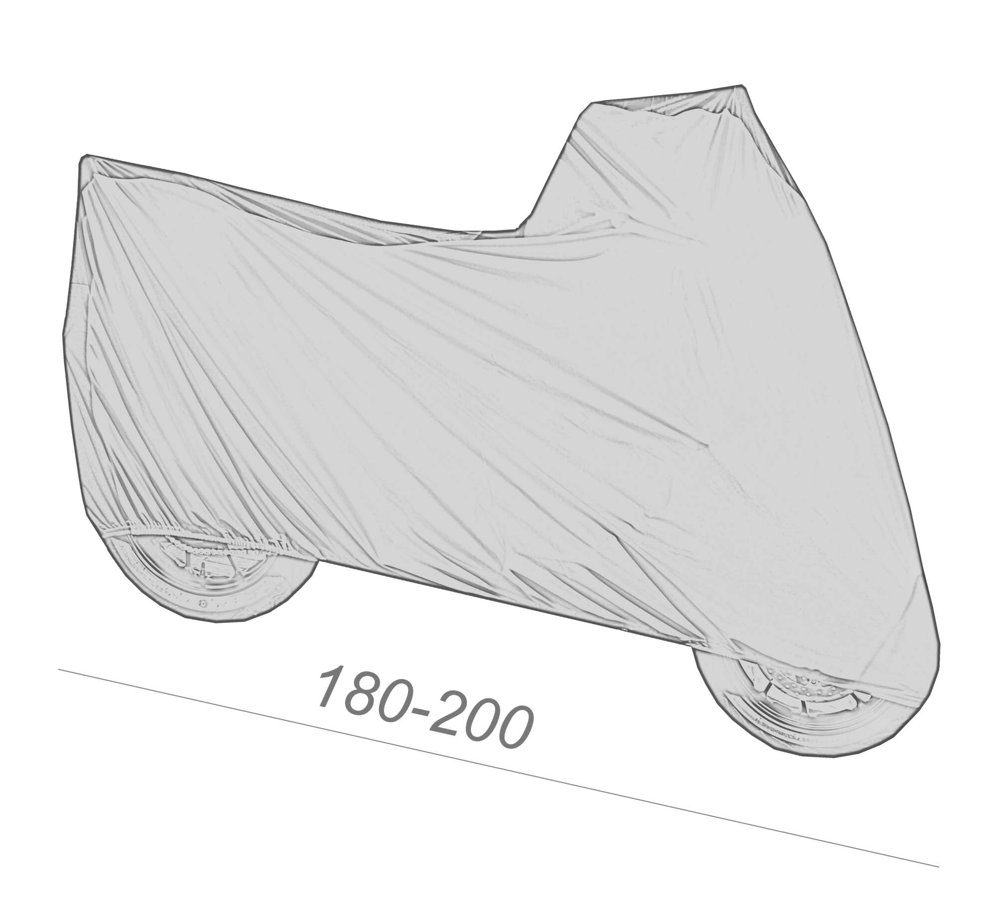 ROYAL - Funda protectora para moto, 200 x 90 x 120 cm, impermeable, transpirable, para scooter, enduro, personalizada, de viaje, deportiva, chopper, rojo, resistente al invierno, diseño robusto