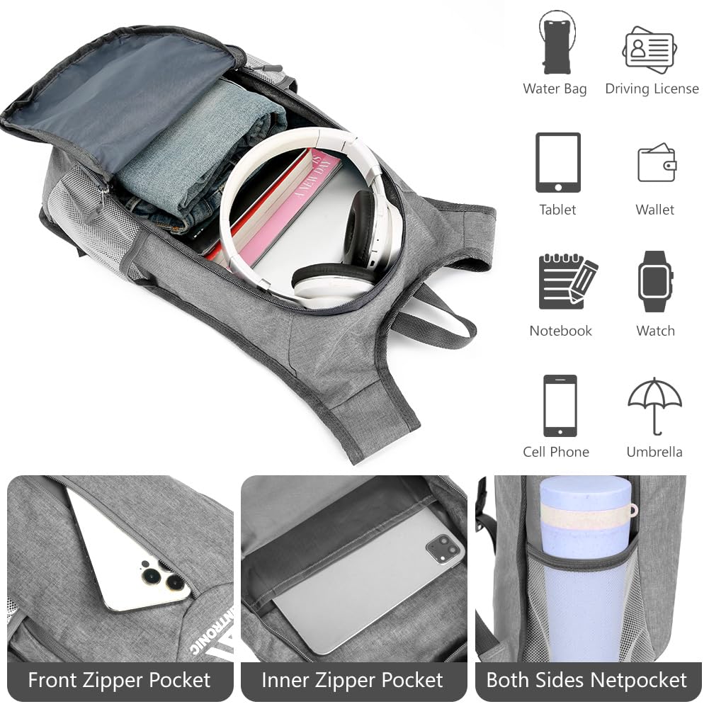 flintronic Foldable Backpack, Ultra Lightweight Rucksack, 16L Hiking Backpack - Image 3
