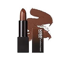 Vista 8 de KISS NEW YORK Lápiz labial pigmentado profesional, acabado satinado suave y cremoso, de larga duración, infundido con manteca de karité y vitamina E