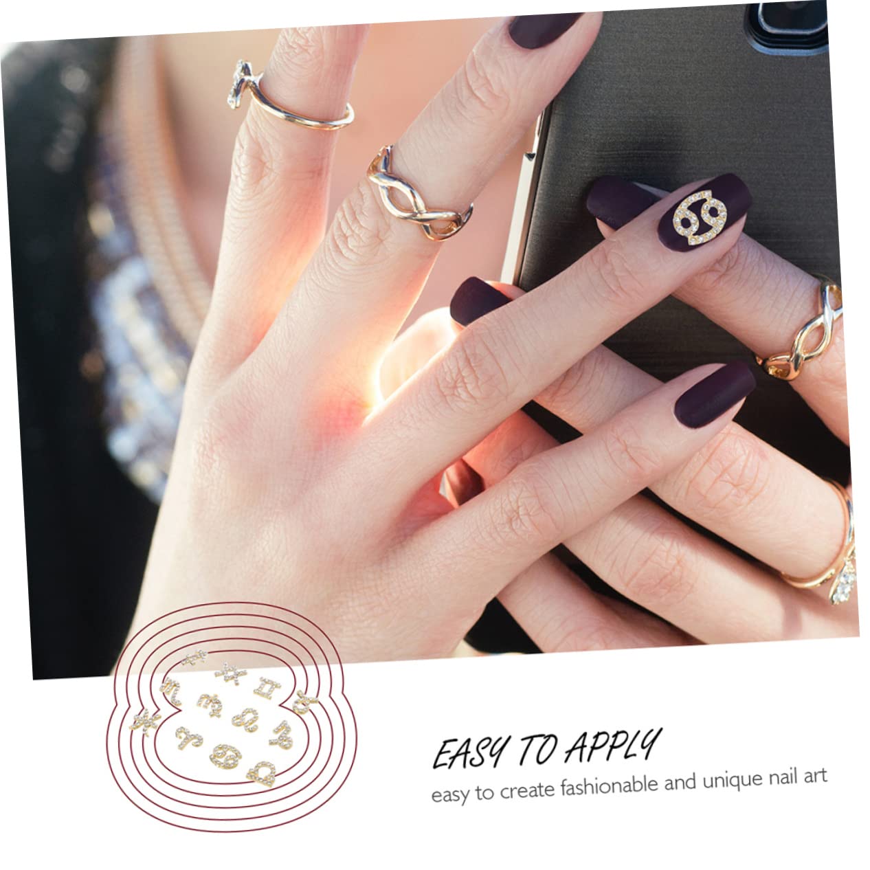 PACKOVE 5 Set Charm Per Unghie Design Unico Decorazioni Per Nail Art Shiny E Delicate Per Manicure E Te Pezzi * 5