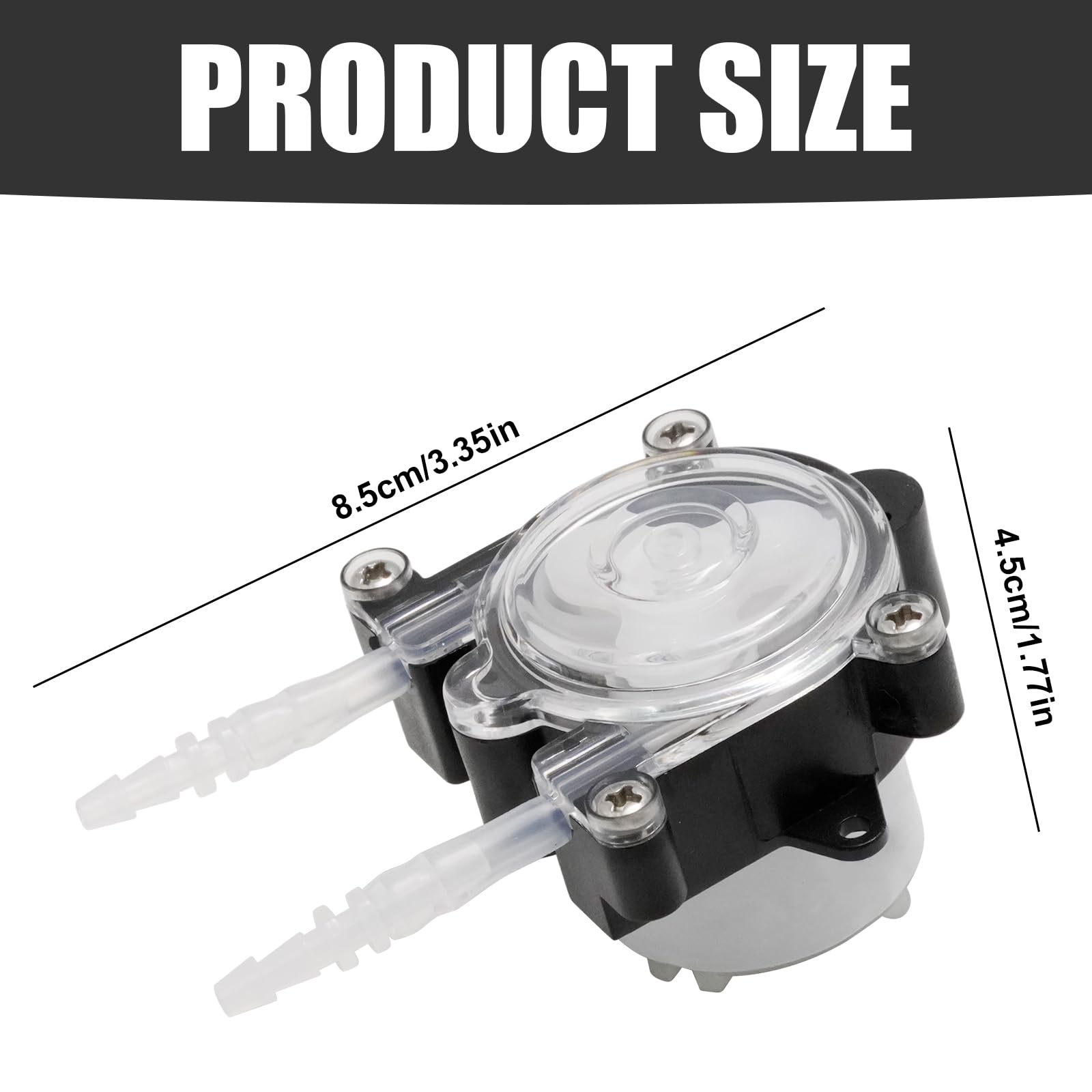 Hoypeyfiy Pompe péristaltique G528 DC 12 V Taille 32 x 23 mm Tuyau 3 x 5 pour expériences en laboratoire Bio-ingénierie etc