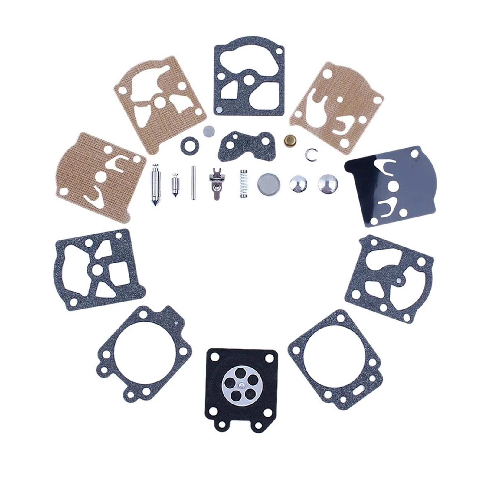 Repair Kit Fit for Walbro K20-WAT Fit for Husqvarna 55 51 455 460 Fit for Rancher Fit for Echo Fit for Poulan Pro(K20-Wat-10Set)