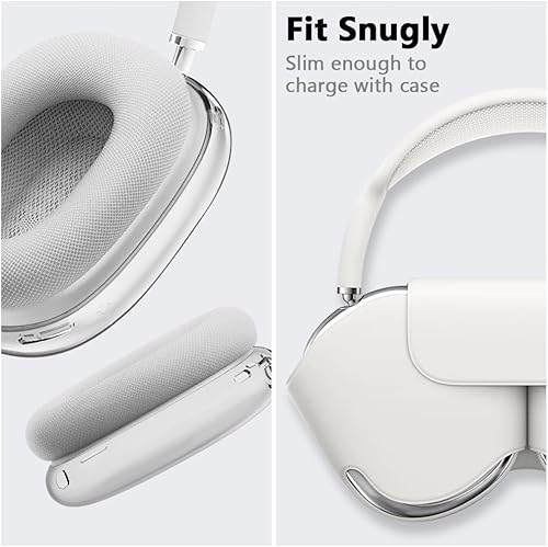 Miniatura 5 de Ainiv Funda protectora compatible con Airpods Max, paquete de 2 fundas de TPU suave antiarañazos para Airpods Max, accesorios a prueba de golpes
