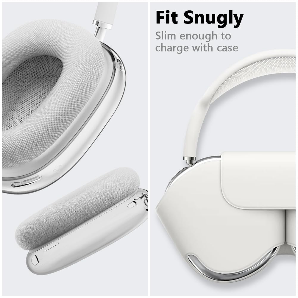 Coque Transparente Souple Pour AirPods Max - Protection Anti-chocs, Anti-rayures, TPU Léger, Maintien De L'aspect Original