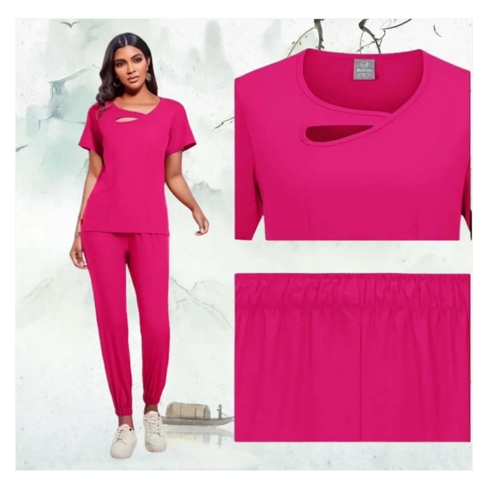 Pflege Kleidung Arzt Krankenschwester Chirurgische Uniformen Frau Peeling Set Schönheit Salon Arbeitskleidung Klinische Peelings Top-Hosen Spa Pflege Kleidung