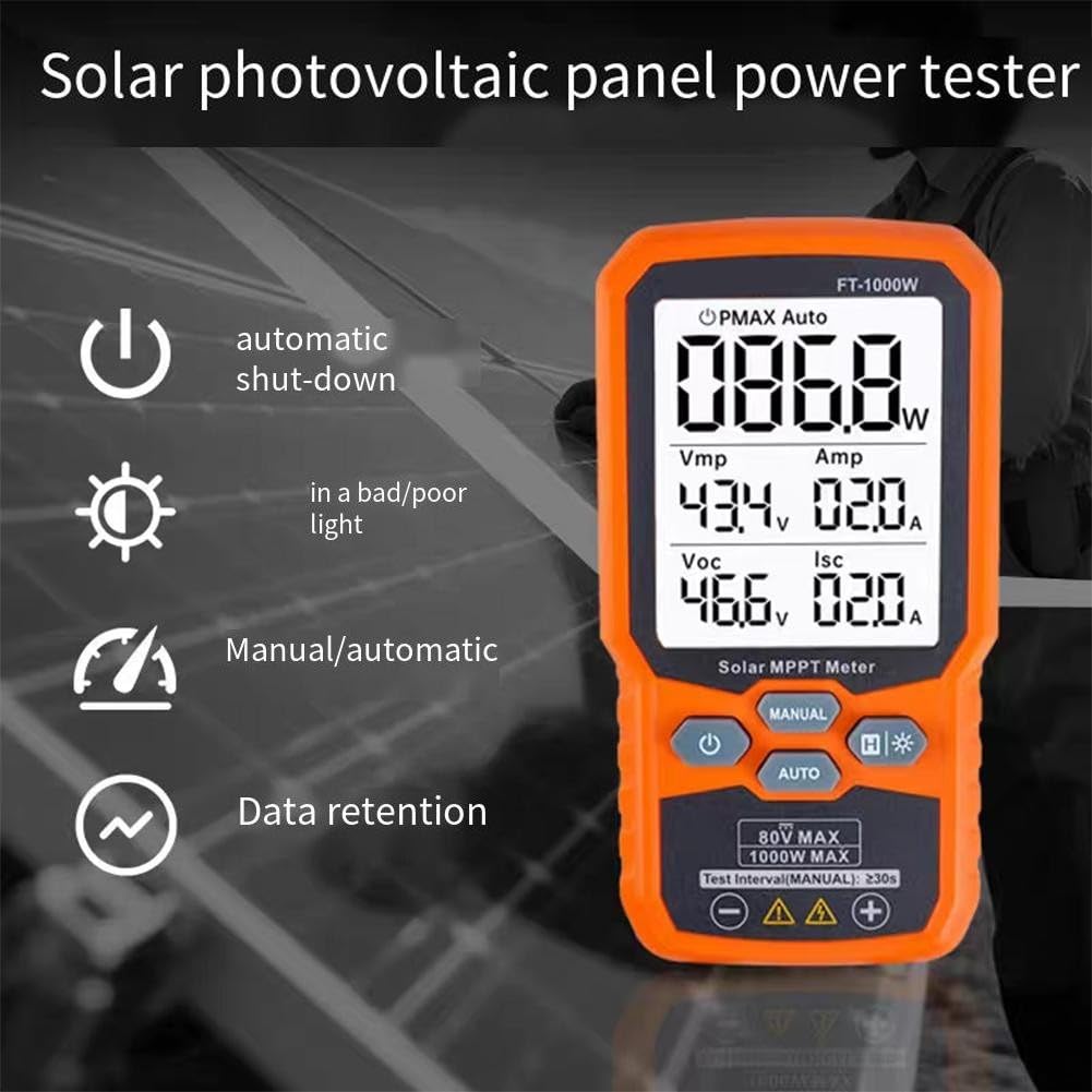 Tester del pannello solare di FT-1000W MPPT per i tecnici e gli installatori del sistema fotovoltaico che eseguono le prove di prestazione fotovoltaiche