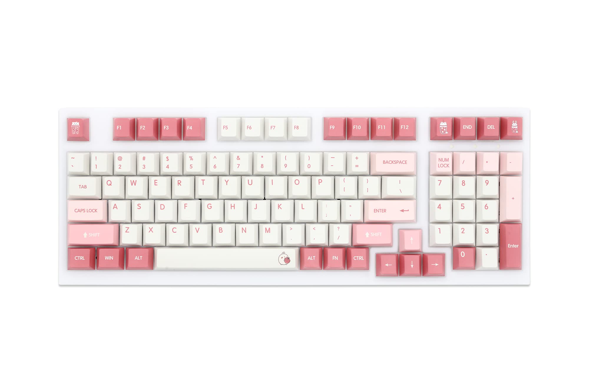 KPREPUBLIC GKs Cherry Profile Summer Peach Dye Sub Keycap Set épais PBT pour clavier 87 tkl 104 ANSI xd64 bm60 xd68 xd84 BM87 BM65 Rose