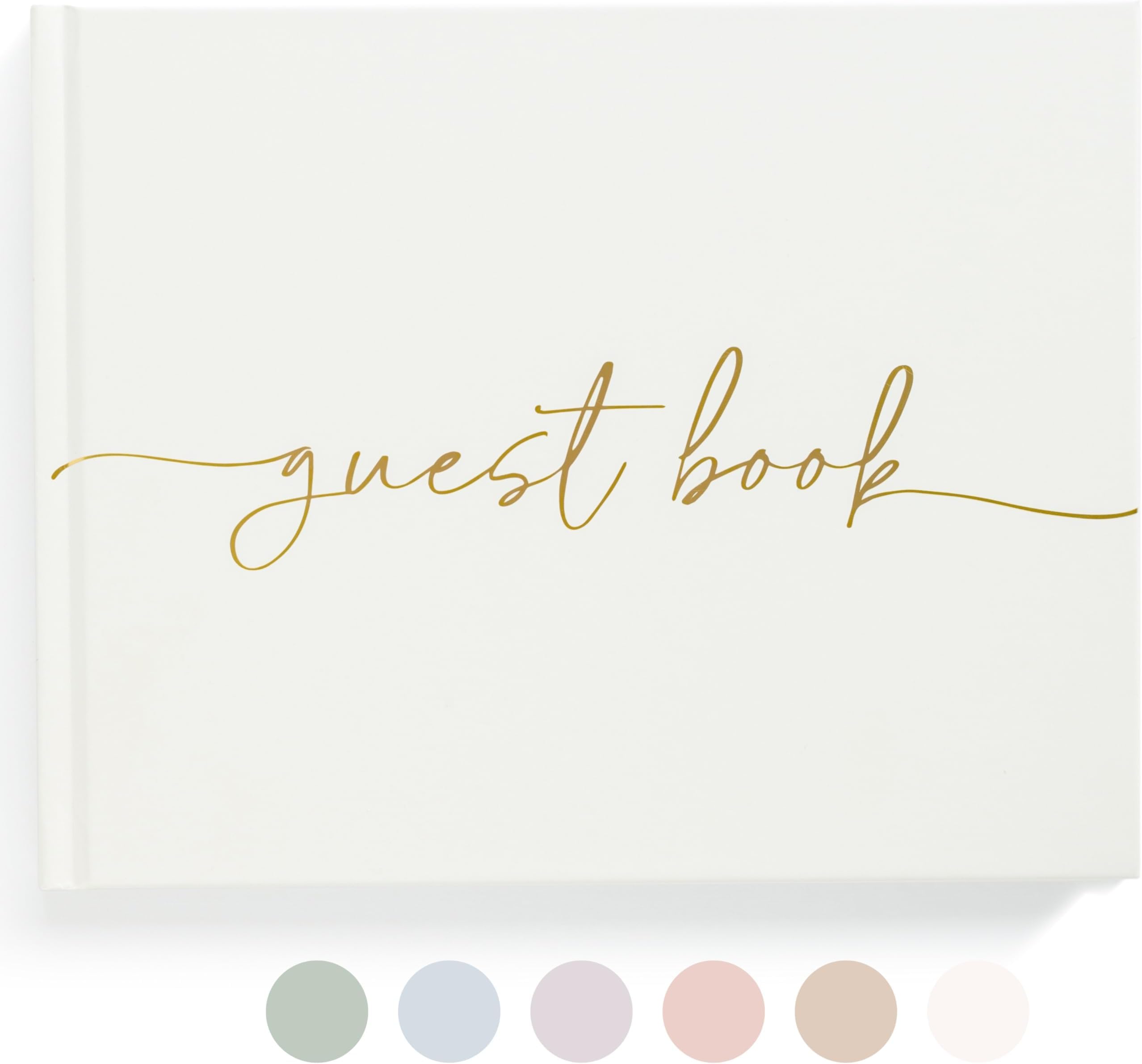 Lamare Wedding Guest Book - Elegant Guest Book Weddings Reception, Baby Shower, Polaroid Guest Book for Wedding and Special Events - 100 Lined Pages for Wedding Sign in and Photos