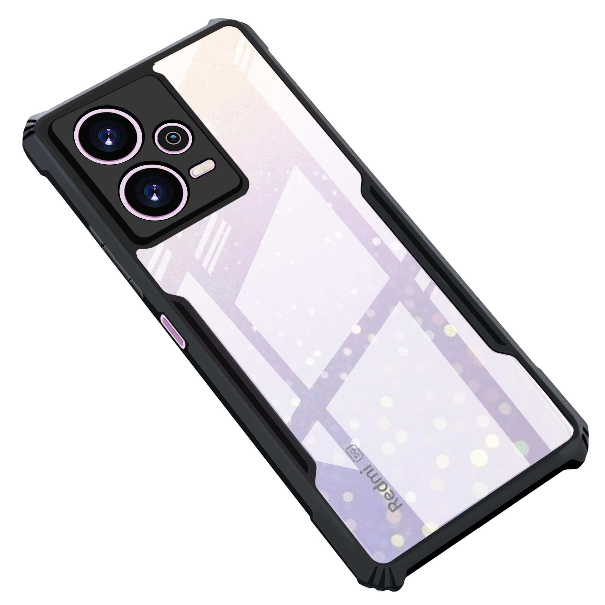 CEDO Redmi Note 12 Pro+ Plus (5G) Back Case Cover | Camera Protection Shockproof Bumper-Edge | Acrylic Crystal Clear 360 Degree Protection TPU+PC | Transparent Eagle Back Case Cover (Black) (B0BTPXK6DB) Amazon Price History, Amazon Price Tracker
