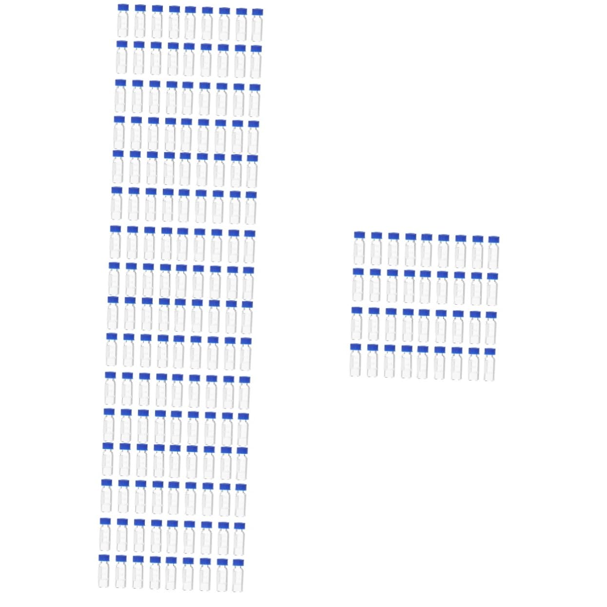 Mobestech 5 Sets Glasflaschen Mit Verschluss 2 Ml Glasfläschchen Probenfläschchen Labor Auslaufsicheres Design 100 Stück * 5