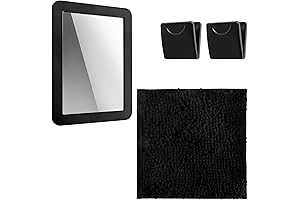 4P Locker Accessories: 10x10'' Magnetic Mirror + Square Carpet + Storage Caddy