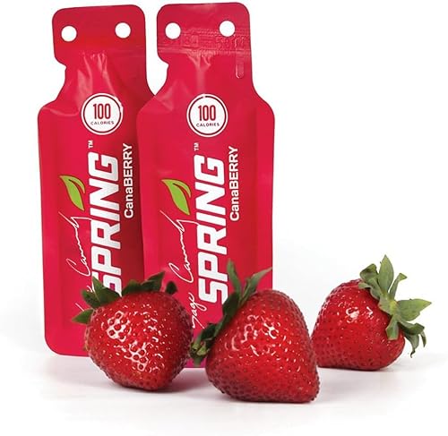 Spring Energy Gel - Canaberry - 20 Ct - Geles energéticos de nutrición deportiva para corredores