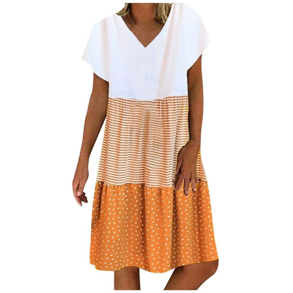 RYTEJFES Vestido Corto Mujer Boho Chic Talla Grande Sin Mangas Vestido Camisero Midi 2023 Largos Vestido Playa Casual Flores Vestidos Verano Elegante Vestido Largo Vestidos Playeros Vestir