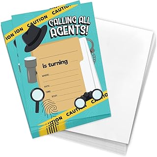 Desert Cactus Spy Happy Birthday Invitations Style 2 Invite Cards (10 Count) With Envelopes Boys Girls Kids Party (10ct)