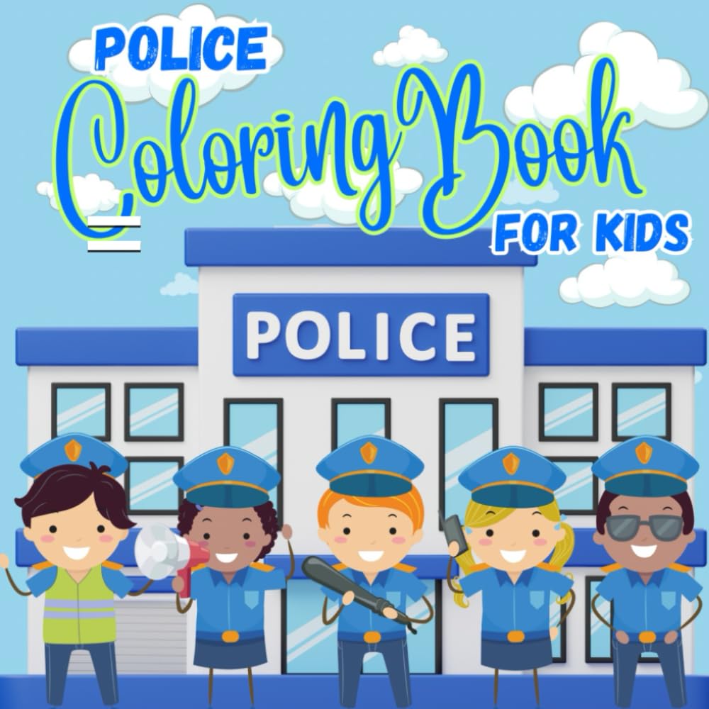 Police Coloring Book For Kids: Miele, Donna: 9798879213300: Amazon.com ...