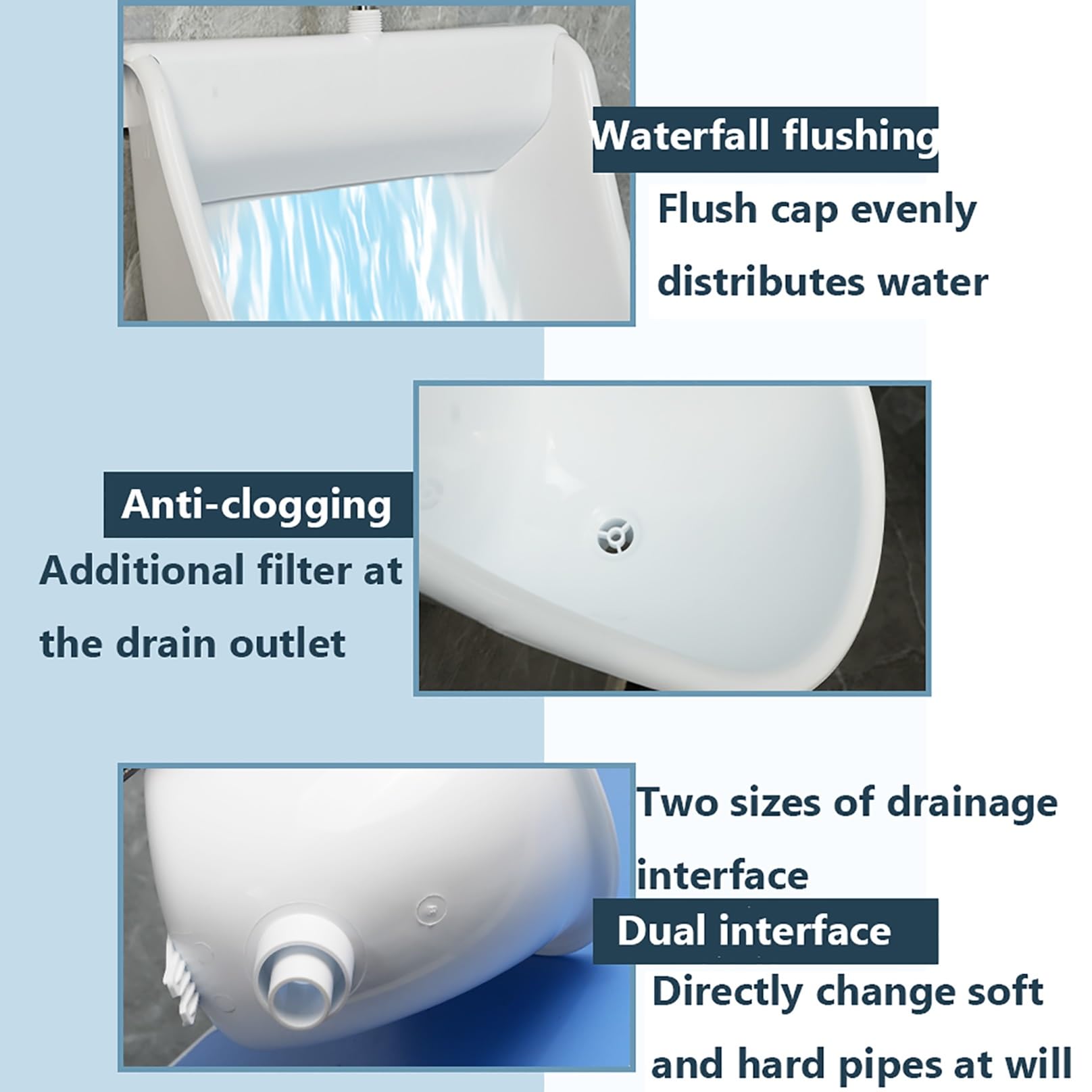 Urinal Mit Schlauch, Urinale Für Männer, Kunststoffurinale Für Männer, Urinal Für Den Außenbereich Mit Urinumleitung, Temporäres Urinal Für Männer In Bad Oder Garage