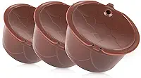 3 PCS cápsulas de café reutilizáveis cápsulas de café recarregáveis compatíveis com filtros de café Dolce Gusto recarregáveis com escova presente para amantes de café
