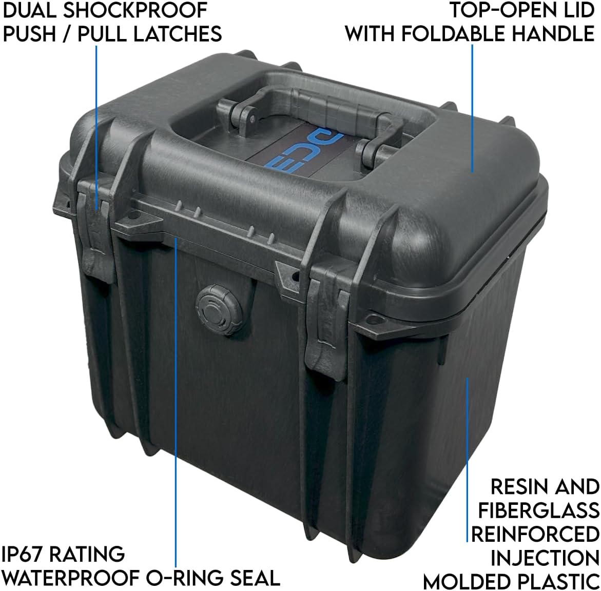 DCB Cases - Element 2862F | 11 x 9 x 10 Ext Dim | IP67 Waterproof | Pluck Foam Insert | Foldable Handle | Pressure Control Valve | 2 Latch Close - Image 2