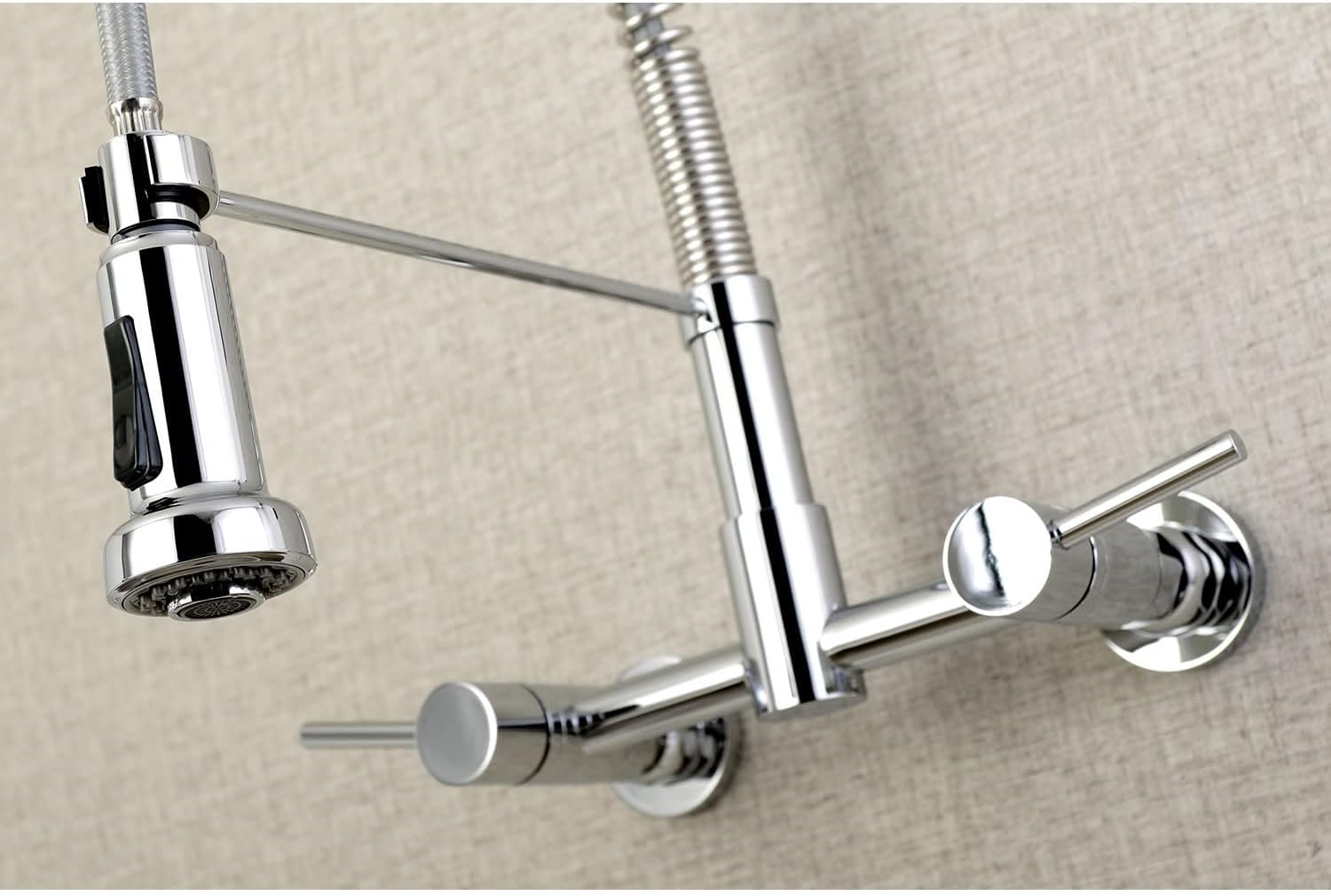 Kingston Brass GS8185DL Concord 8" Centerset Wall Mount Pull-Down Kitchen Faucet, 7-1/2" in Spout Reach, Oil Rubbed Bronze