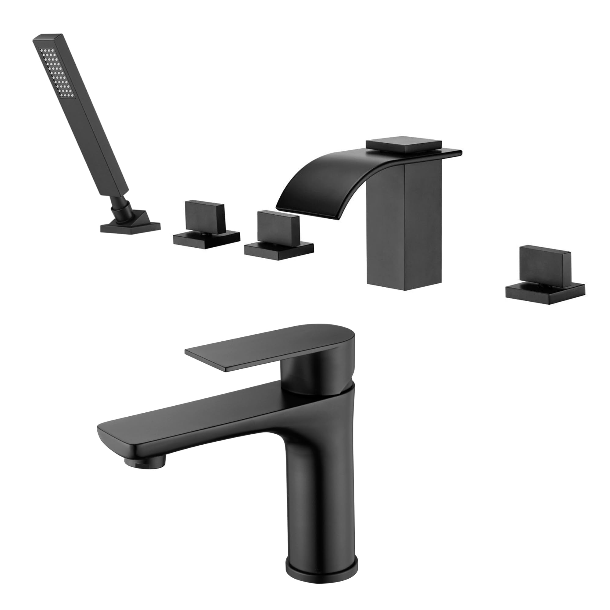 Hcfyauis Roman Tub Faucet S2126dw+ Bathroom Sink Faucet S1425-Mb