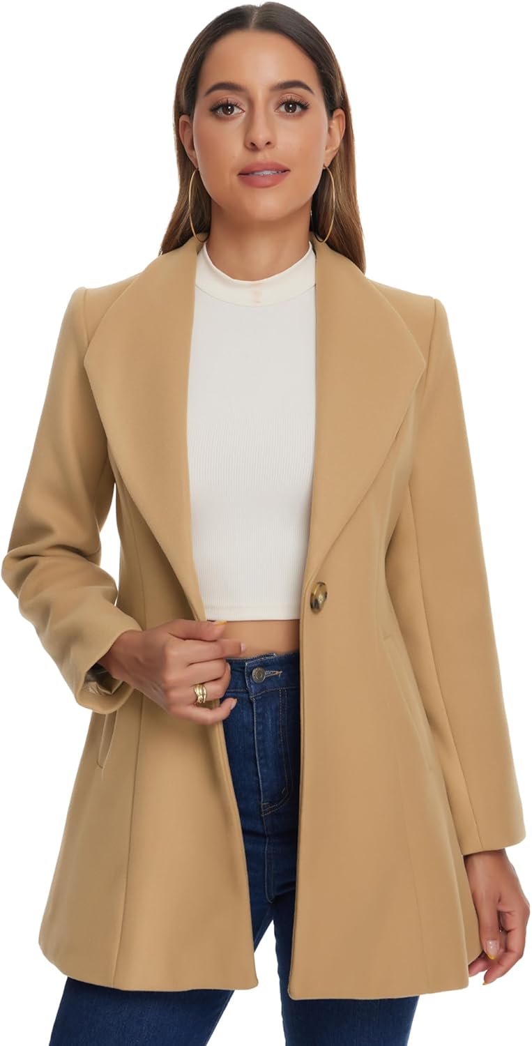 Allegra K Womens Lapel Collar Buttoned Outwear Egypt Ubuy