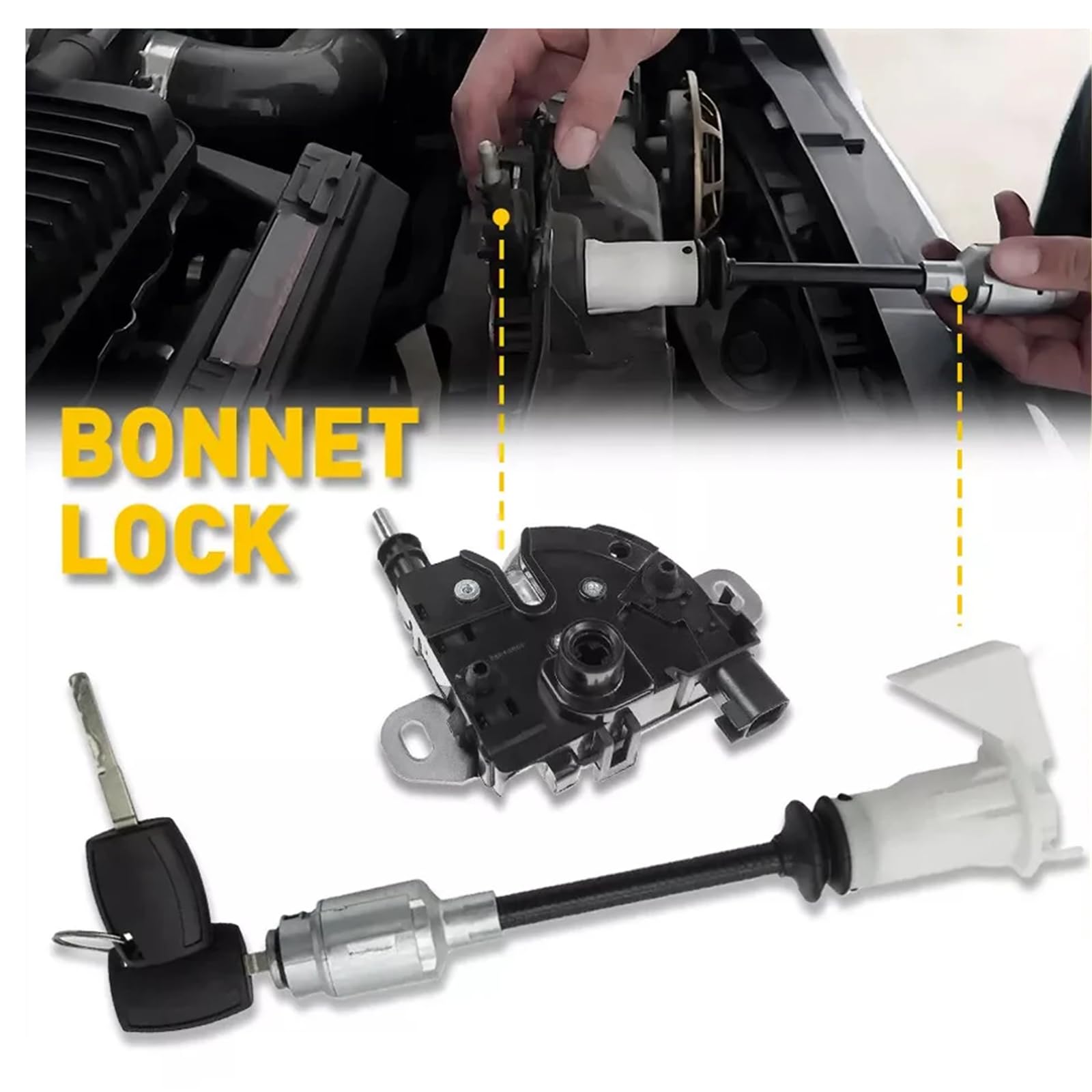 Aggiornamenti Motorhood Release Chiusure Metallo 2x3.9x6 "Cappucci del Veicolo Meccanismo di Bloccaggio Disegni di Alta Precisione Per Auto