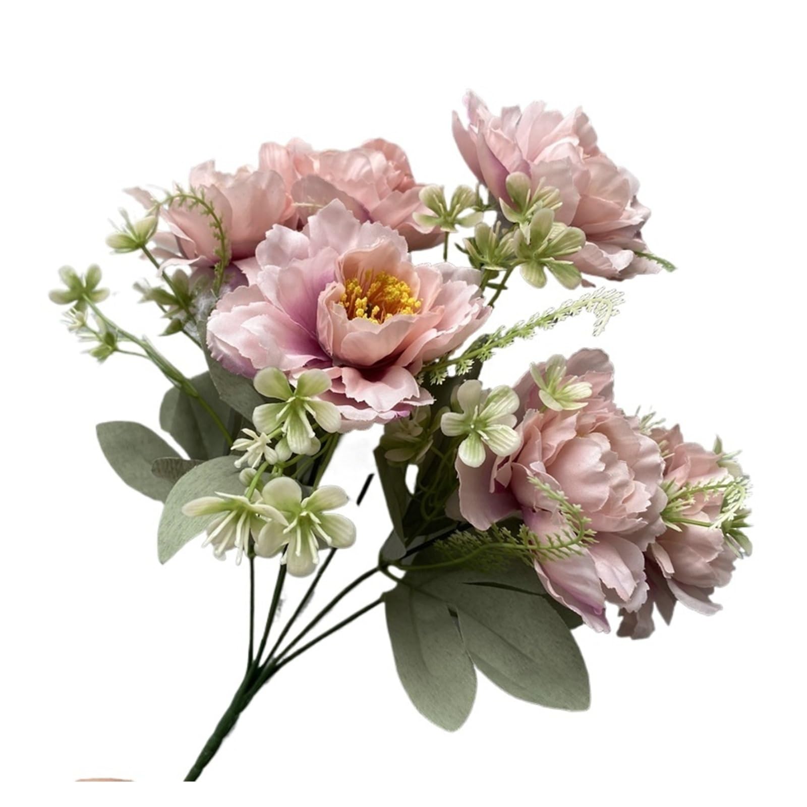 HamPaesk 1pc 35cm Artificial Flowers Silk Bouquet DIY Wedding Home Garden Decoration Fake Flower Arrangement Spring Decor(Purple pink)