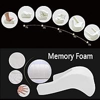 Vista 5 de ZHONGLI Car seat Lumbar Support Pillow and car Neck Support Pillow kit, Soft Leather Surface and high-Density Memory Foam are Ergonomic car seat