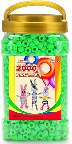 Vista 84 de Iooleem Cuentas de pony (2000 cuentas de poni negras), cuentas para hacer joyas, cuentas para manualidades, suministros de cuentas
