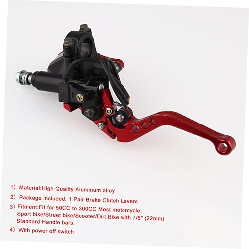 Miniatura 2 de ERINGOGO 2 pares de accesorios de motocicleta freno delantero embrague freno embrague cilindro maestro palanca manillar delantero motocicleta