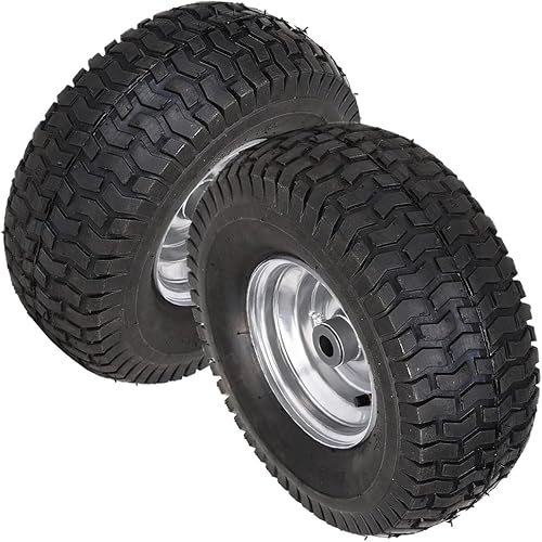 Miniatura 3 de 15 x 6.00-6 Tire and Wheel Set Lawn Mower Tire and Wheel Tractors Front Tire for the stock front wheels of John Deere Riding Mowers