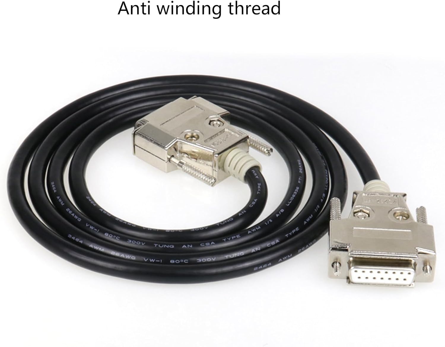 DB15 Male Female Data Cable Connectors Wire Line 26AWG Extender Cord for Cash Registers Computer 1.5m-30m Long