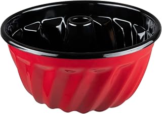 Riess, 0495-020 - Molde para gugelhupfform 22, color rojo, diámetro 22 cm, altura 11,3 cm, capacidad 2 litros, esmalte, rojo y negro
