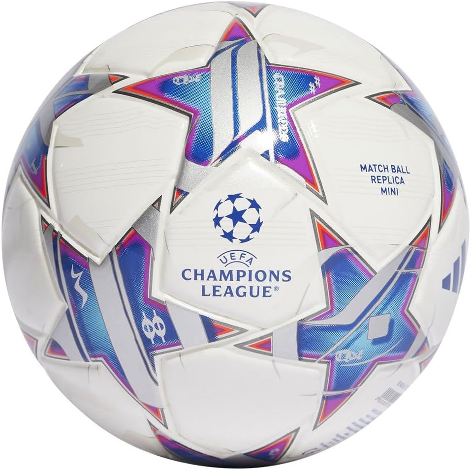 adidas IA0944 UCL MINI レクリエーションサッカーボール ユニ 大人用 トップ:ホワイト/シルバーメタリック/ブ