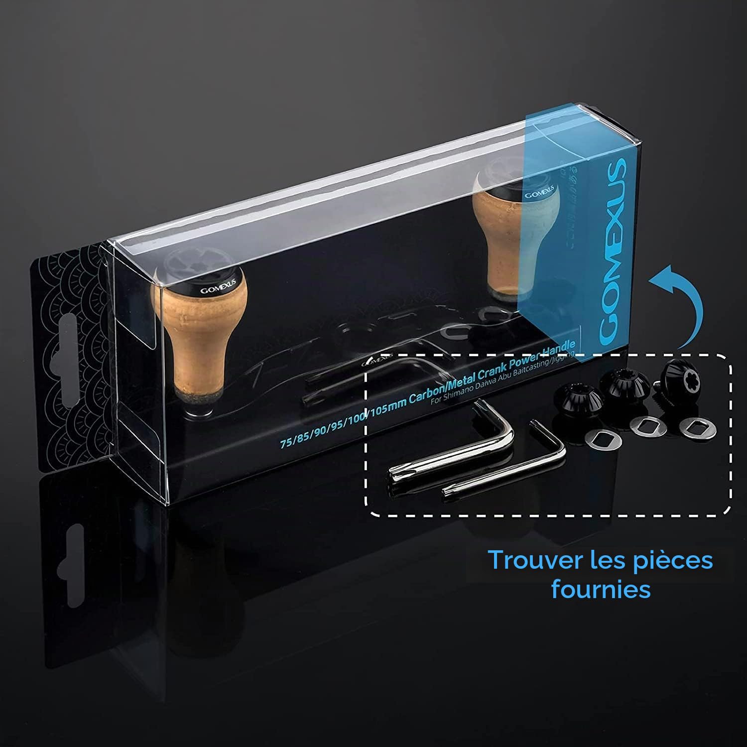Gomexus Poignée de Moulinet de pêche Compatible avec Shimano SLX Tranx Daiwa Tatula Zillion Abu Garcia Revo 13 Moulinet de pêche avec poignée en liège| Pêche au Bar