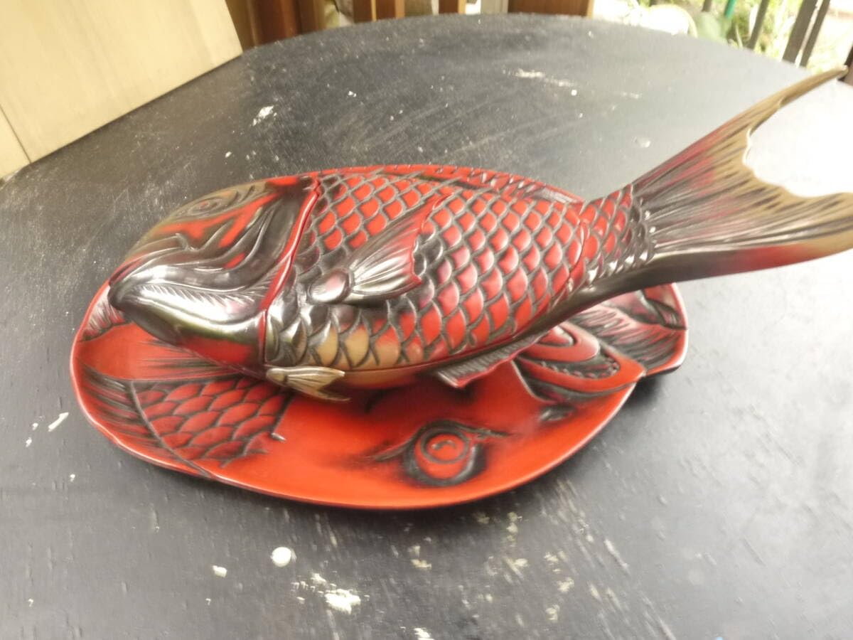 木製木彫古い鯛の菓子型 [B25338] 木製木彫古い鯛の菓子型 [B25338] 木製木彫古い鯛の菓子型 [B25338]