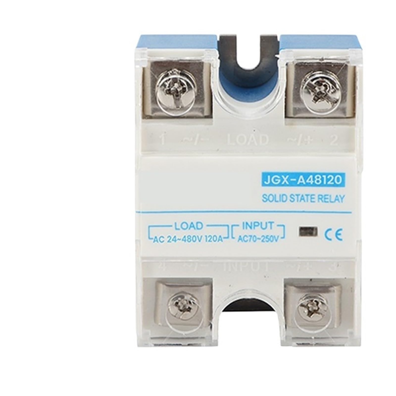 1 Uds. Relé blanco SSR-120AA 150AA monofásico CA a CA 24-480VAC 120A 150A AA disipador de calor relé de estado sólido con cubierta de plástico(150AA)