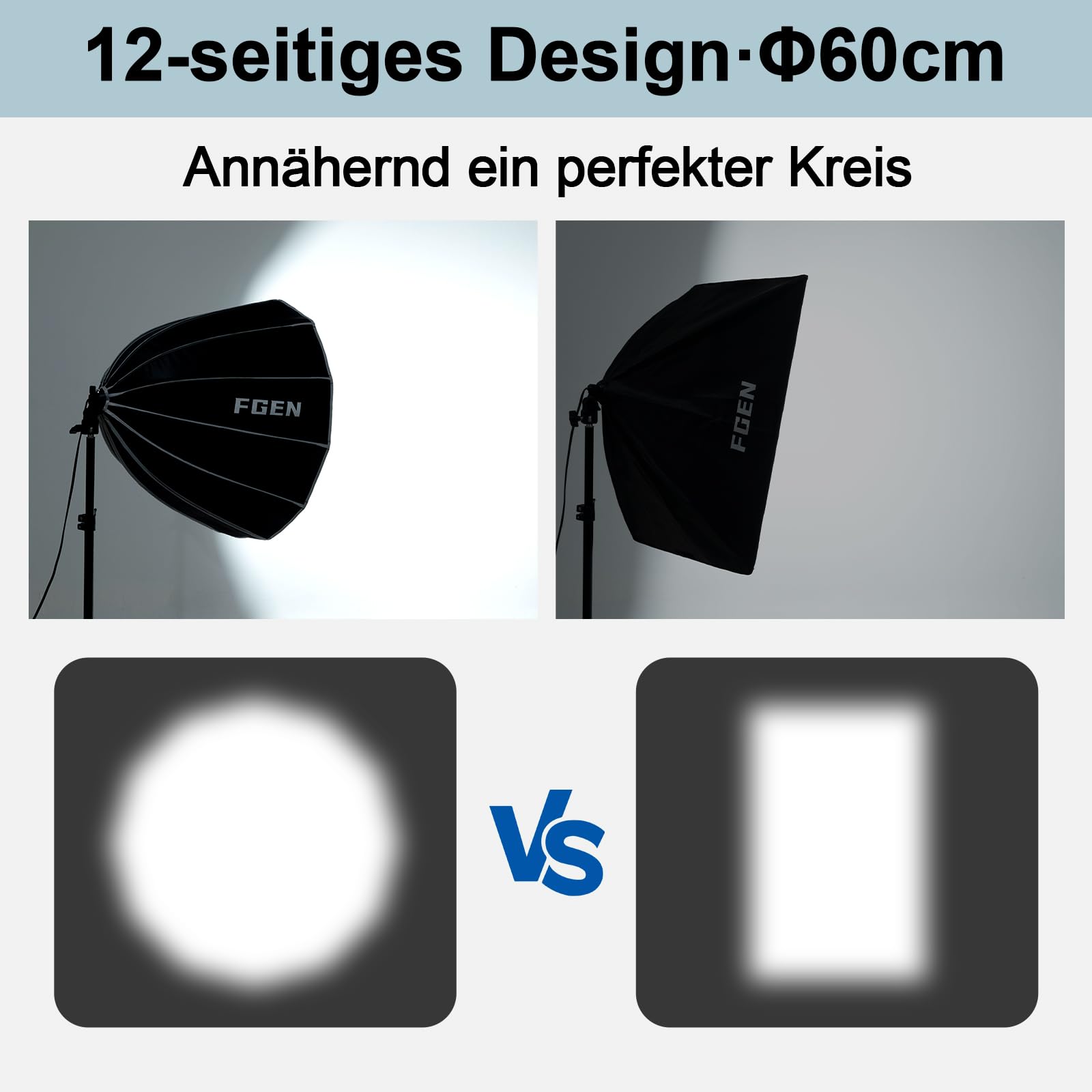 Softbox LED 120 W Pilot Paraboliczny Regulowany Studio