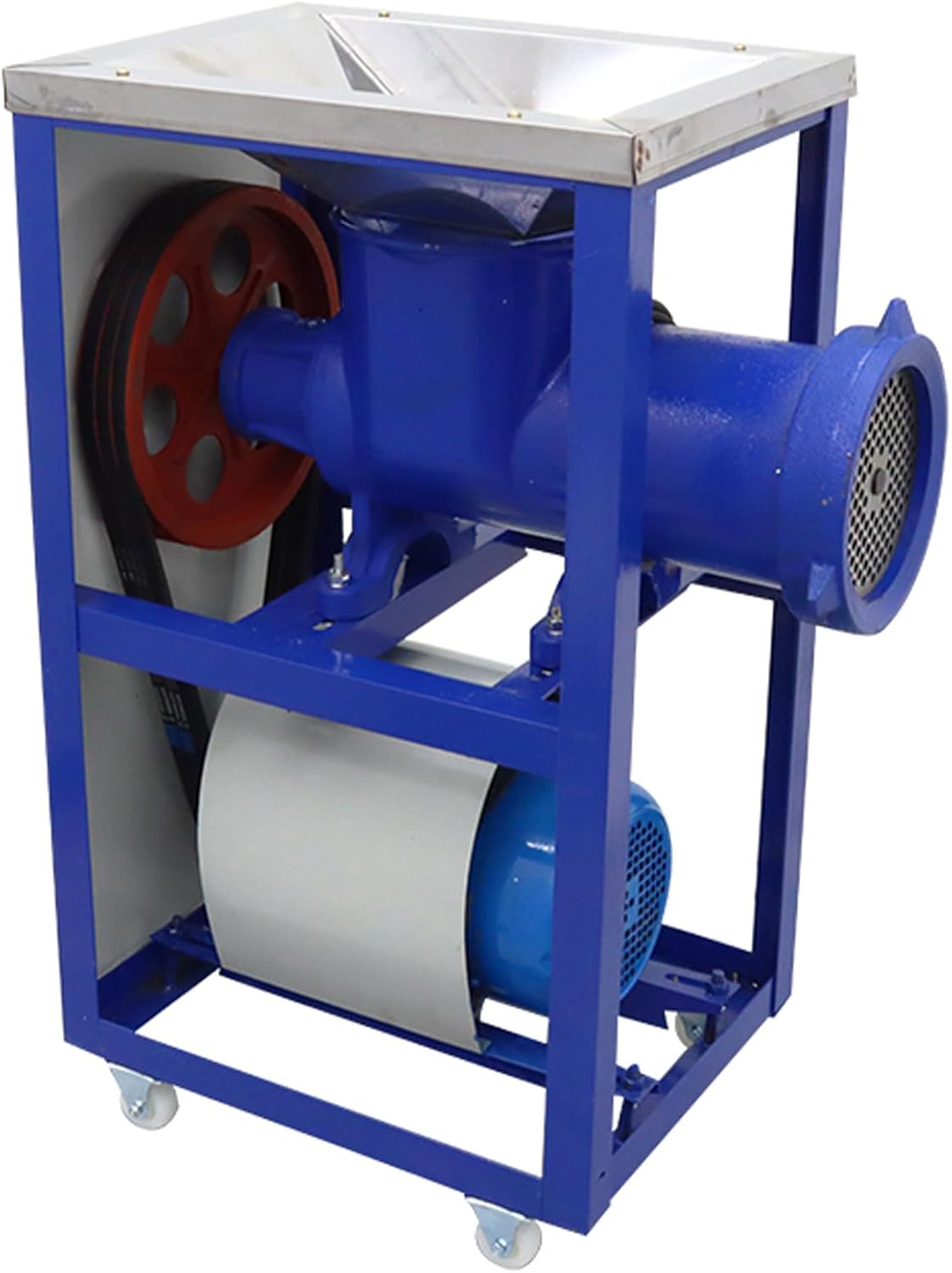 Electric Meat Grinder Bone Crusher Machine Mincer Fish Chicken Vegetable for Making Animal Feed Processer with extra Cutter 220V 4KW 1100-1320 LB/H