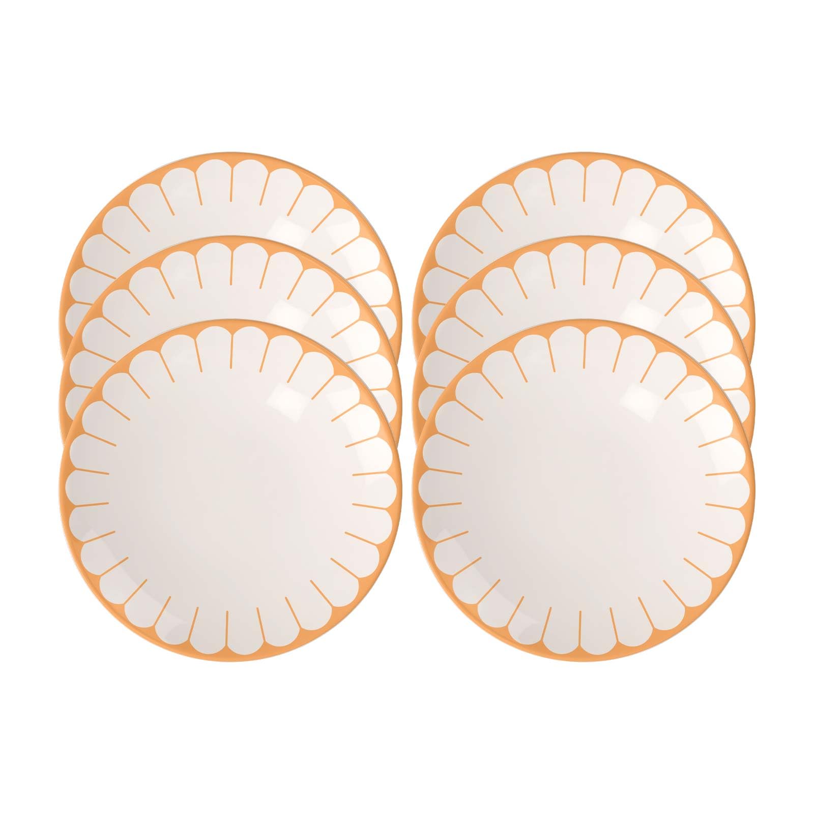 Villeroy & Boch - Fleur soleil zestaw 6 talerzy śniadaniowych, talerzy deserowych, małych talerzy na śniadanie, desery i przekąski, talerze do ciasta, nadają się do mycia w zmywarce i używania w