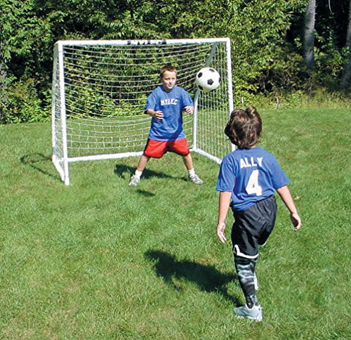 Mylec Deluxe Street Goal For Outdoor Sports, Easy Assembly, Nylon Net, Portable, Foldable Net, Sleeve Netting System, Perfect Hockey Training Gifts, Plastic Pvc Tubing (White, 4 Pounds) #TOP2