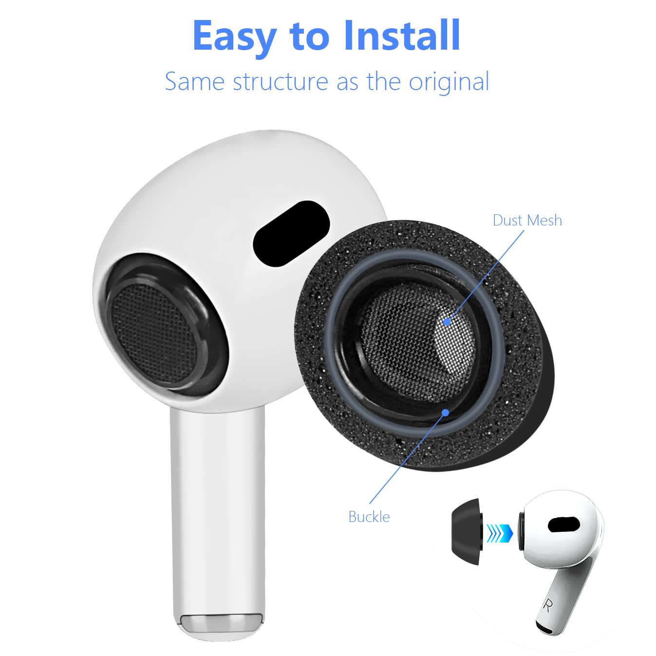 Amazon | KK CABLE Jun-01 プレミアムメモリーフォームチップ AirPods