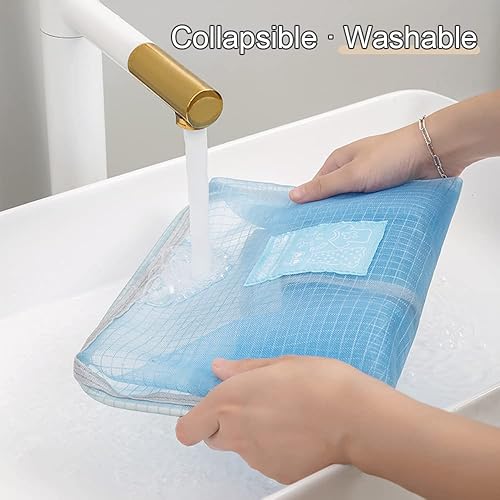 Miniatura 5 de Cesta de lavandería de malla para colgar en la pared cesta de lavandería para puerta bolsa de almacenamiento grande con gran abertura de borde de