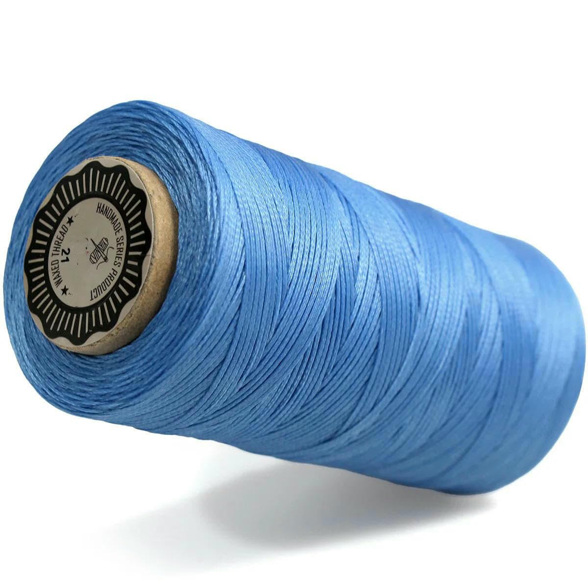 Flat Waxed Thread for Leather Sewing Wax String Polyester Cord Craft Stitching Bag Bookbinding Sail Bracelet Braid Jewelry -Blue-1.0mm Flat L-200M