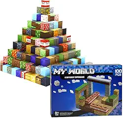 Blocos Magnéticos 100 Peças – Cubos de Montar Educativos 3+ Anos, Brinquedo Infantil Educativo Construção Mundo, KIt Blocos Imâ, Presente para Meninos e Meninas