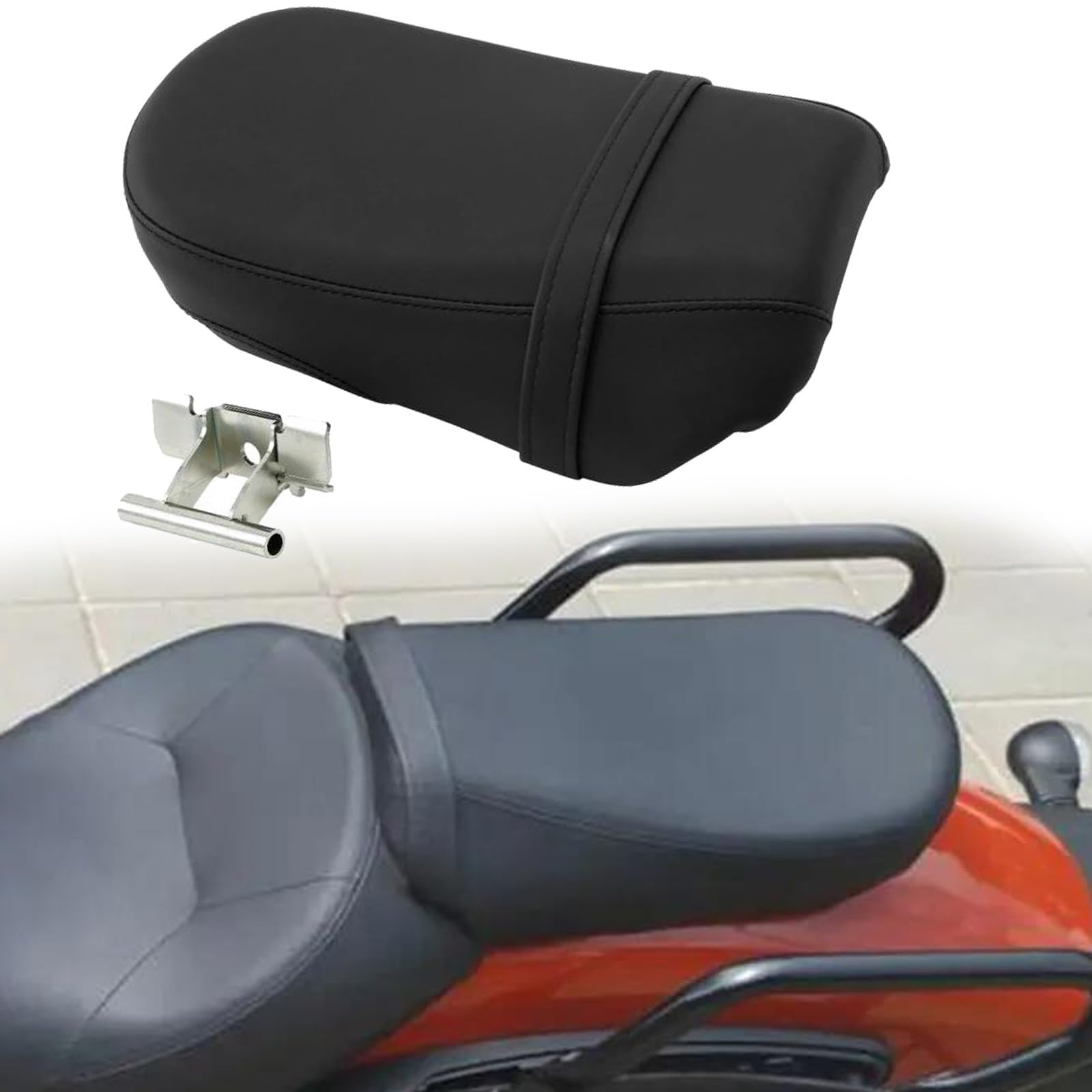 Selle passager noire moto pour Kawasaki Vulcan S 650 VN650 de 2015 à 2024