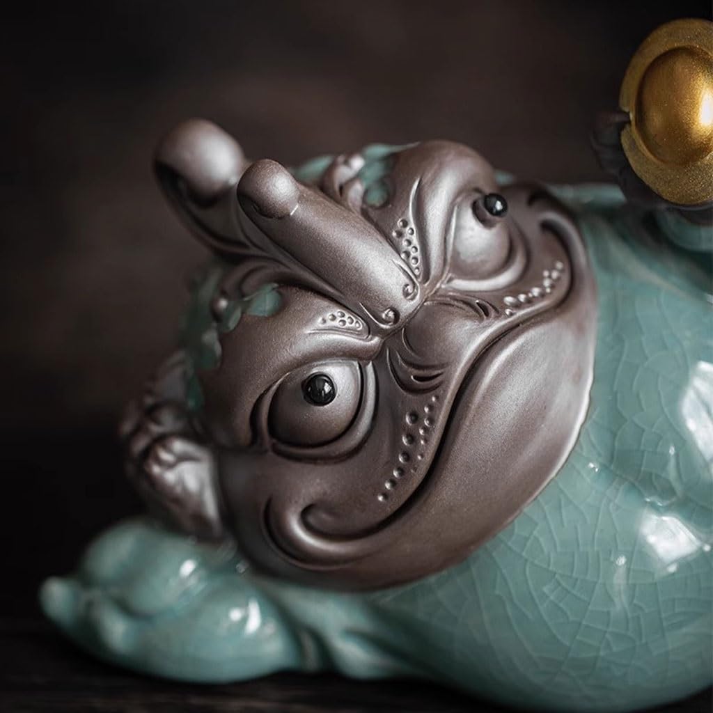 Ręcznie robiona statuetka herbata zwierzę domowe kreatywne szczęśliwa herbata ozdoby dla zwierząt domowe stolik do herbaty taca do herbaty Kung Fu zestaw do herbaty małe ozdoby akcesoria do