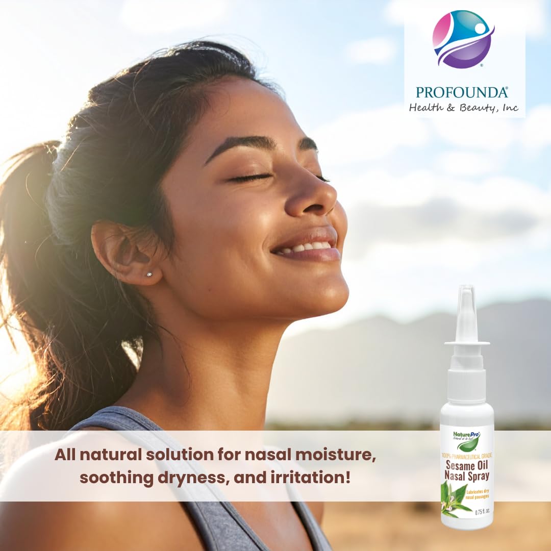 All-Natural Nasal Moisturizer Spray with 100% Pharmaceutical Grade Sesame Oil 0.75fl. to Soothe & Moisturize Dry Nose, Nasal Lubricant & Decongestant for Dry Nose Relief — Amazon image 5